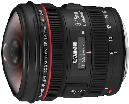 Canon EF 8-15mm ƒ/4 L Fisheye USM Photography Lens with EF-Mount