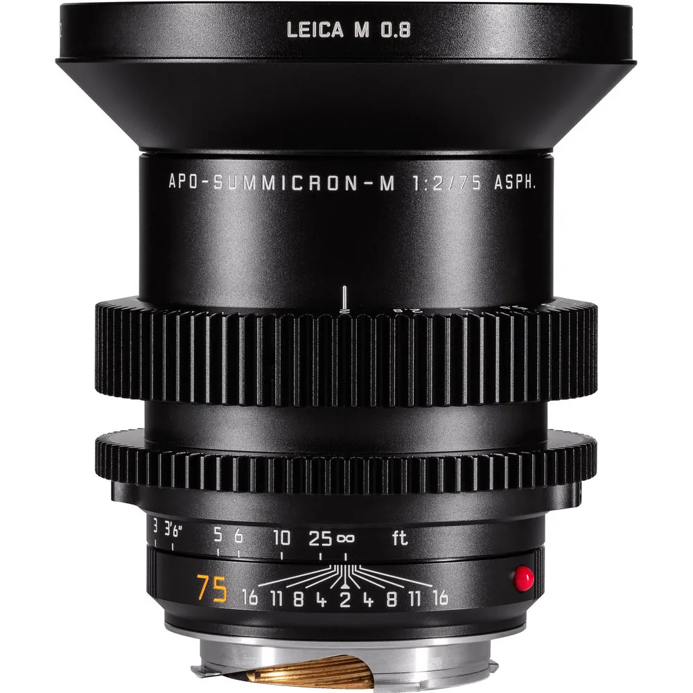 Leitz M 0.8 75mm ƒ/2.0 Cinema Lens with M-Mount